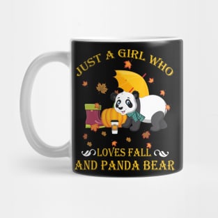 Just A Girl Who Loves Fall & Panda Bear Thanksgiving Gift Mug